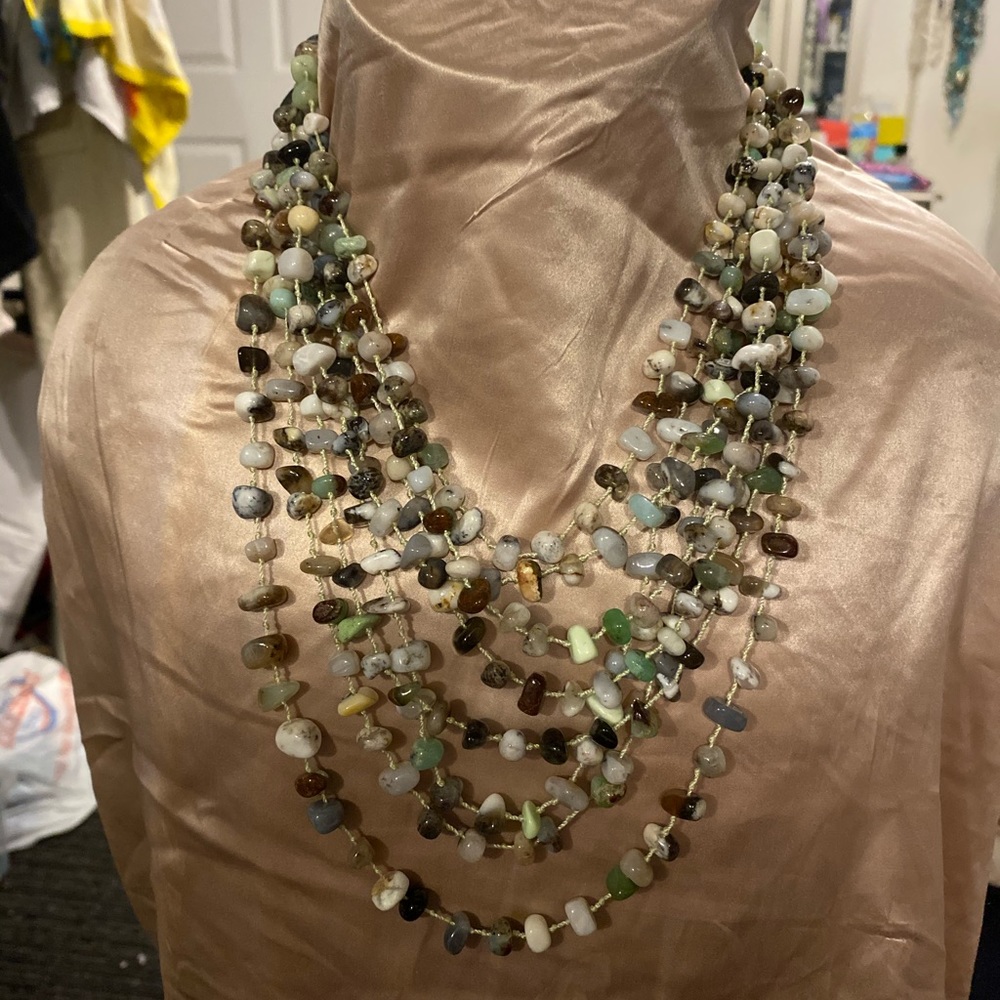 Heavy well made stone necklace